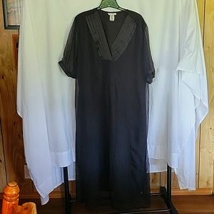 Ulla Popken size 24/26 short sleeve black dress